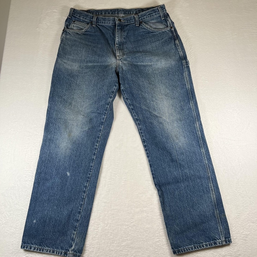 Dickies Baggy Loose Jeans Mens 38x32‎ Blue Carpenter Utility Grunge Straight
